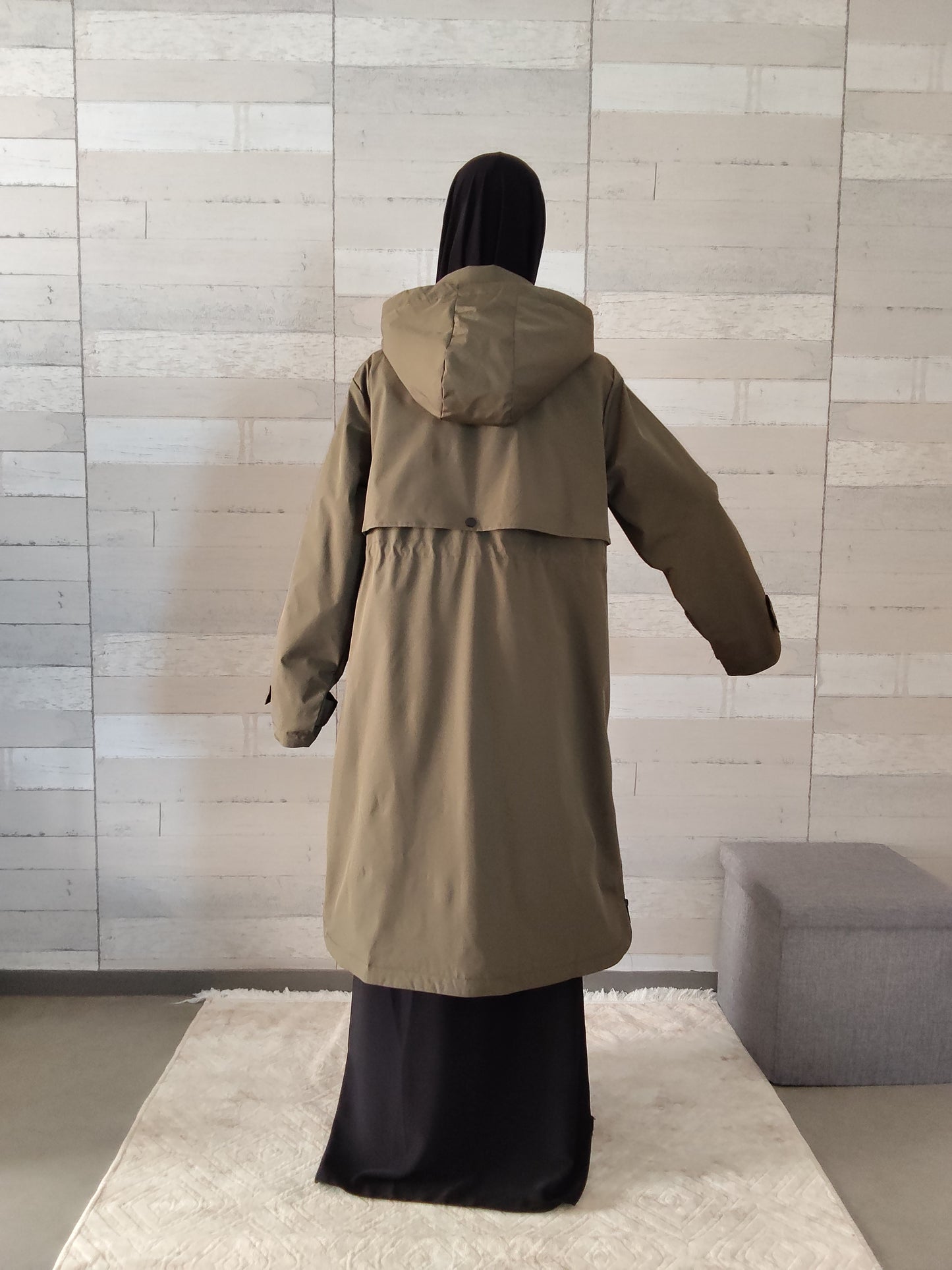 Parka longue kaki