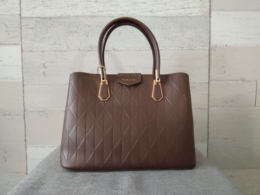 Sac à main marron café simili-cuir