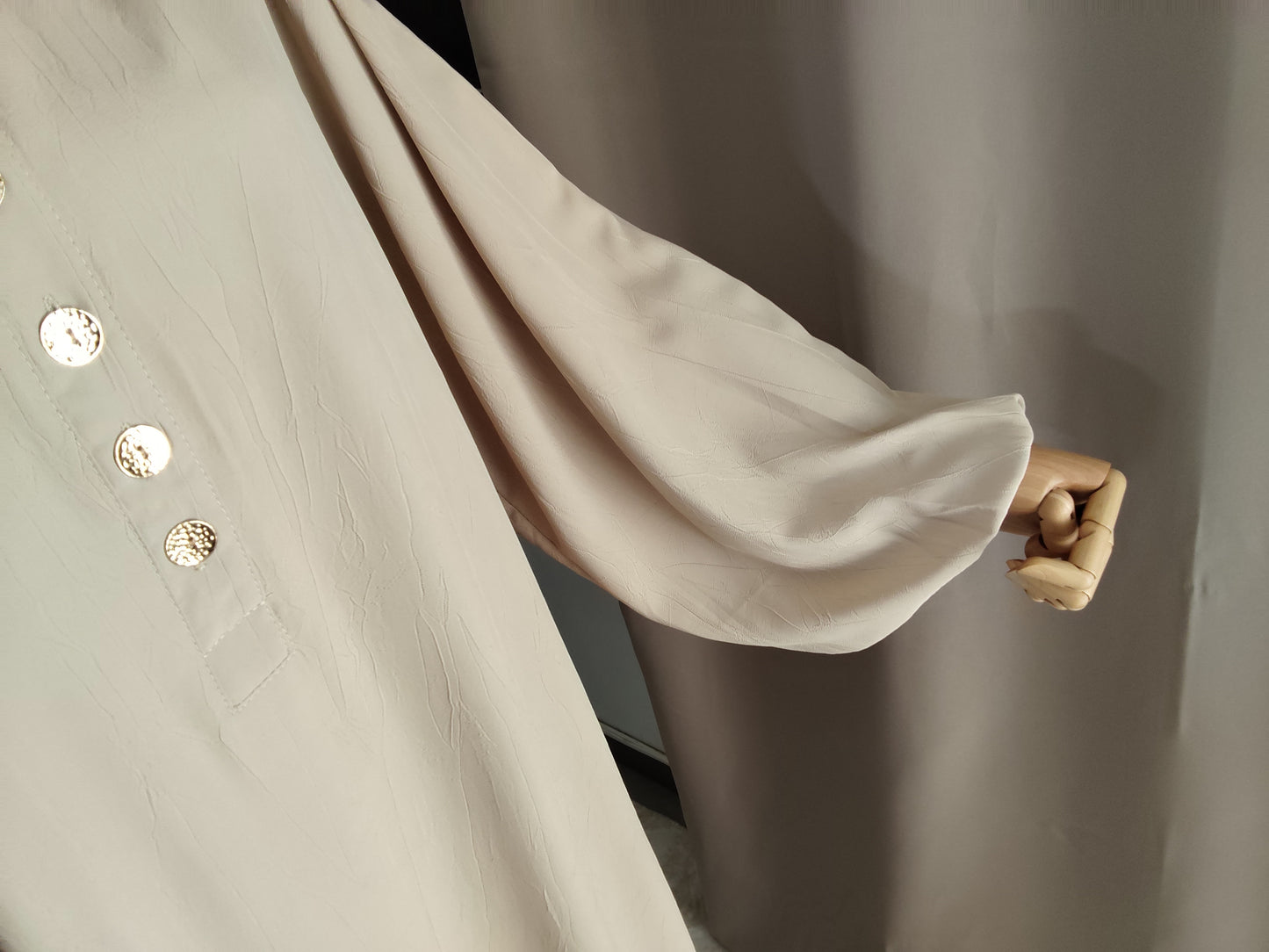 Abaya évasée beige