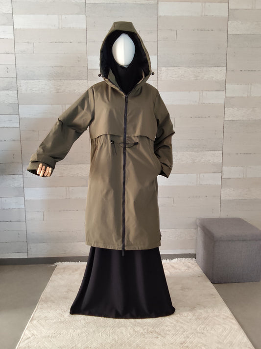 Parka longue kaki